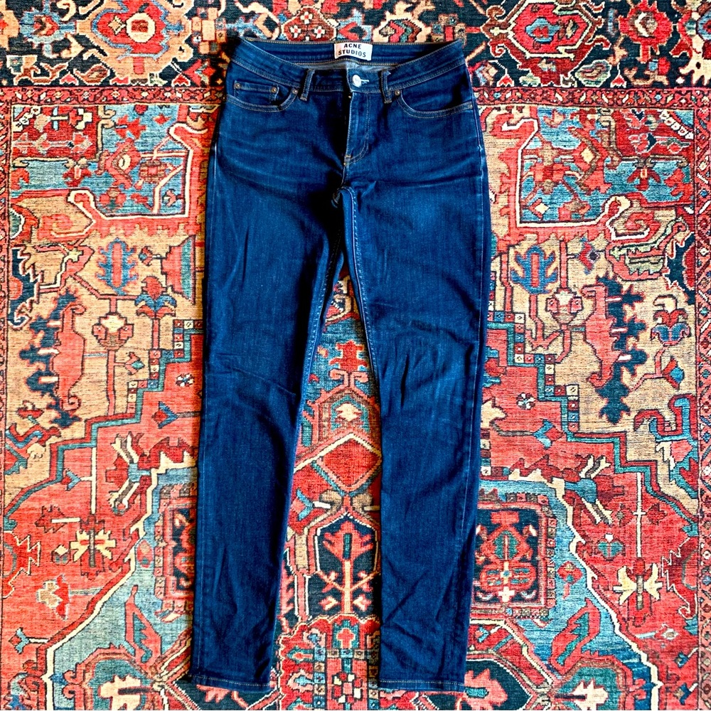 Acne Jeans Low Raw Reform Skinny, Size 28